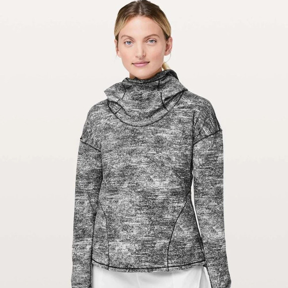 Lululemon Forever Endeavour Long Sleeve in Rush Jacquard Black White Size 6 - Picture 2 of 9